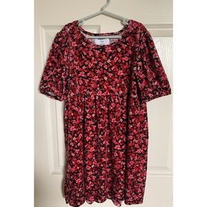 Old Navy Girls Large Velvet Babydoll Dress